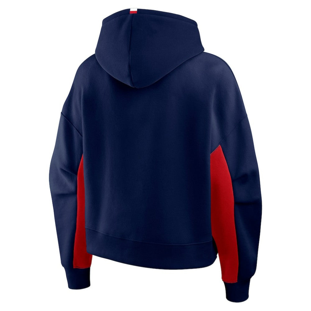 Columbus Blue Jackets Fanatics Women's Back Check Boxy Hoodie - Navy Hoodies