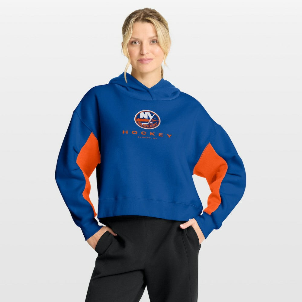 New York Islanders Fanatics Women's Back Check Boxy Hoodie - Royal Hoodies