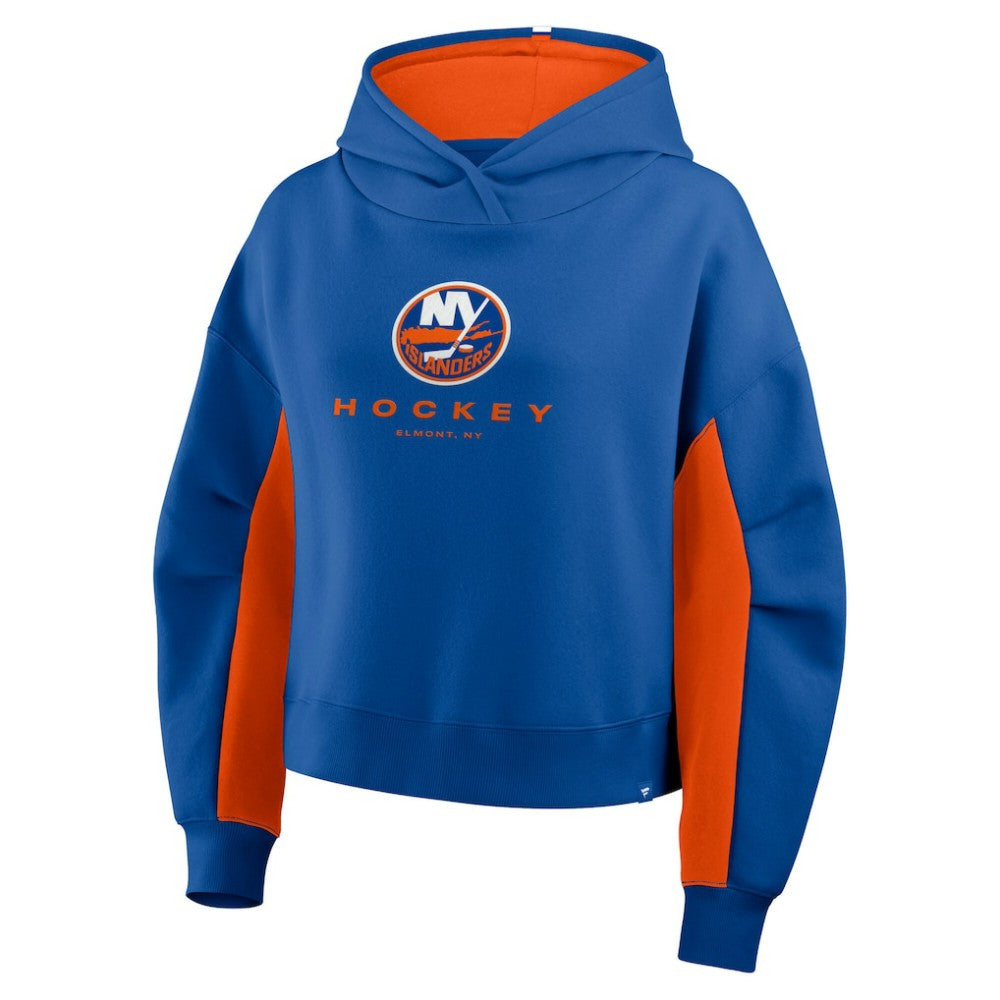 New York Islanders Fanatics Women's Back Check Boxy Hoodie - Royal Hoodies