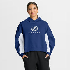 Tampa Bay Lightning Fanatics Women's Back Check Boxy Hoodie - Blue Hoodies