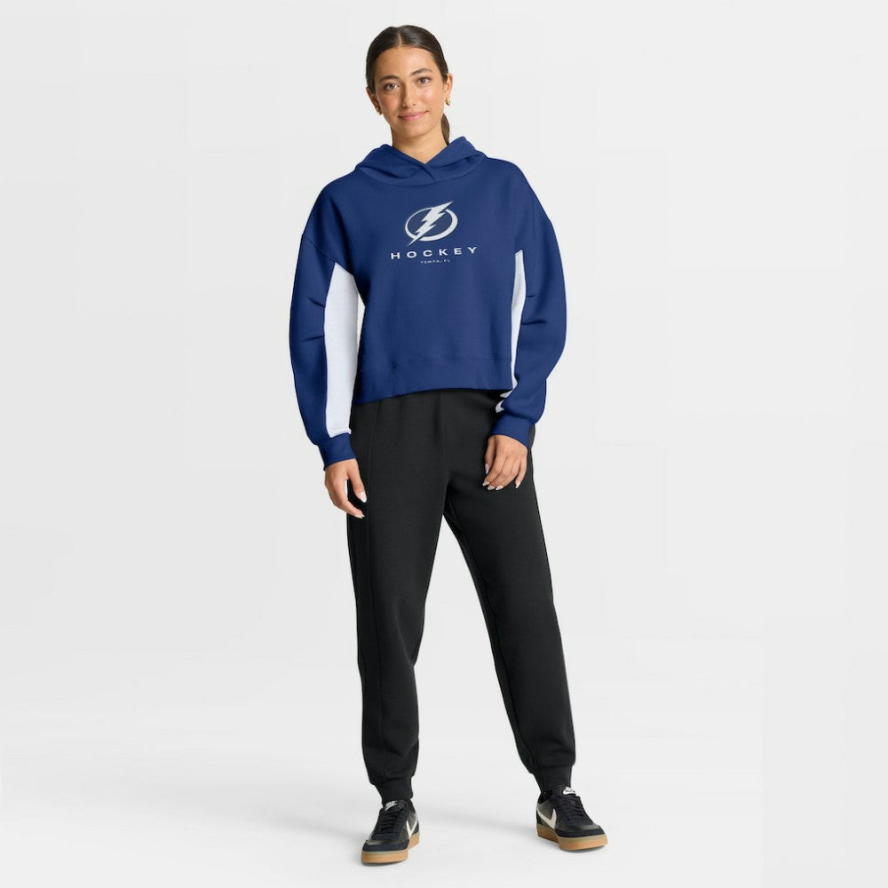Tampa Bay Lightning Fanatics Women's Back Check Boxy Hoodie - Blue Hoodies