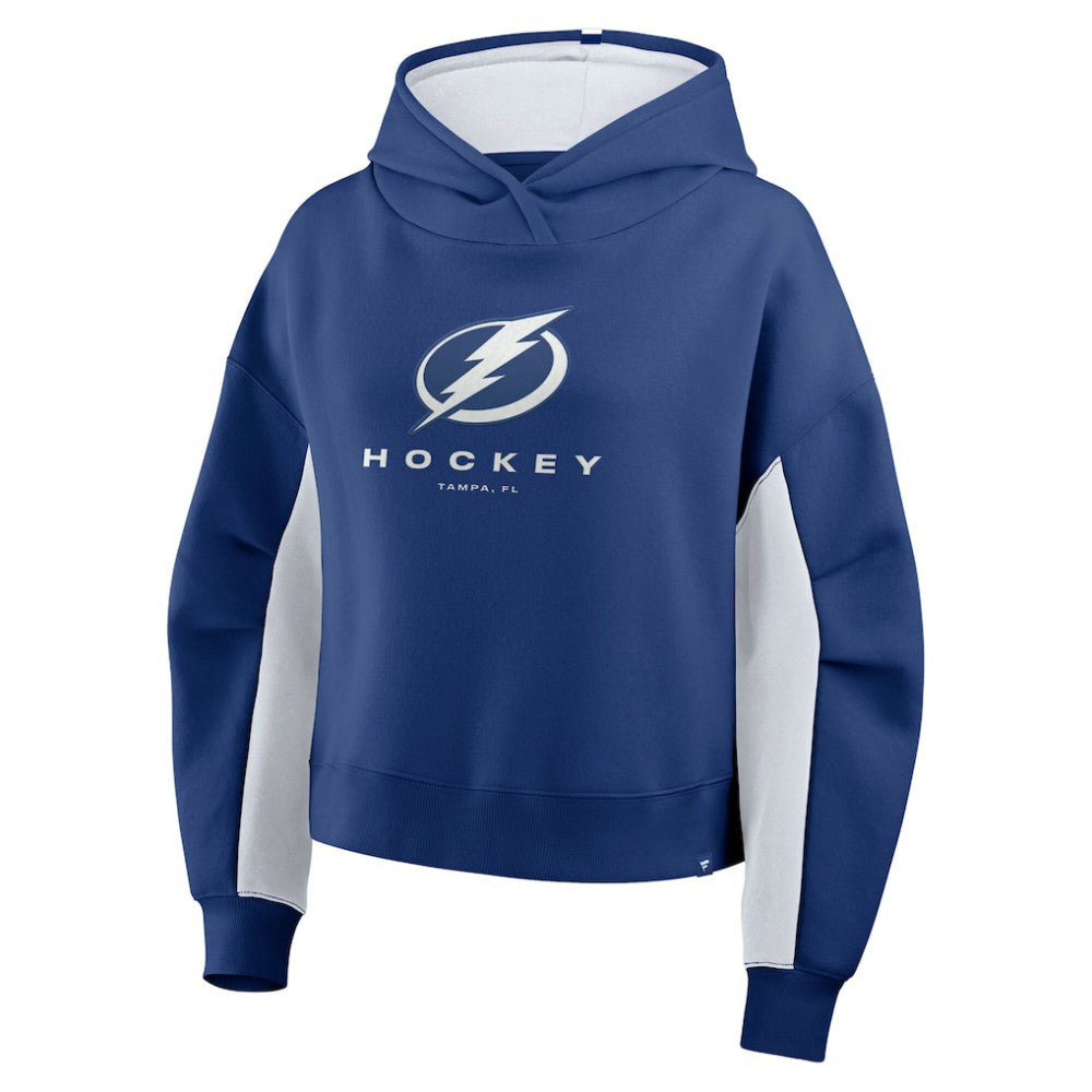 Tampa Bay Lightning Fanatics Women's Back Check Boxy Hoodie - Blue Hoodies
