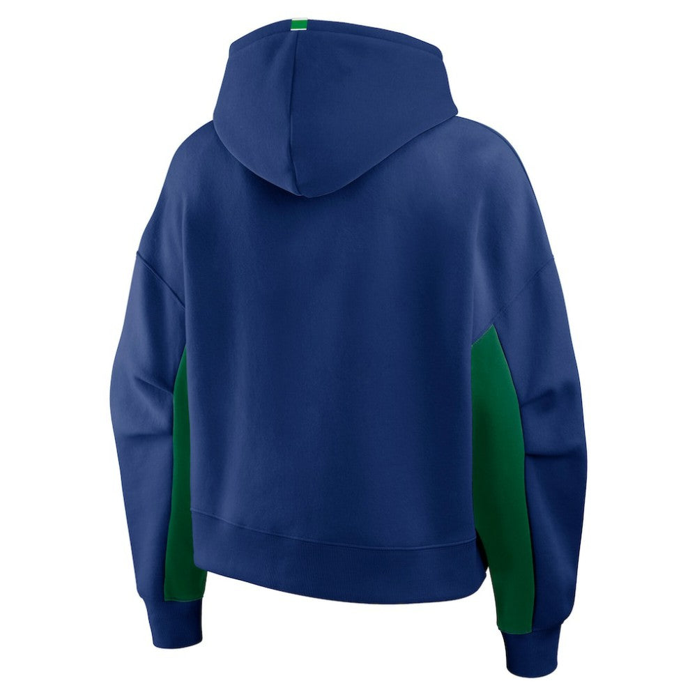 Vancouver Canucks Fanatics Women's Back Check Boxy Hoodie - Blue Hoodies