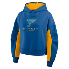 St. Louis Blues Fanatics Women's Back Check Boxy Hoodie - Blue Hoodies