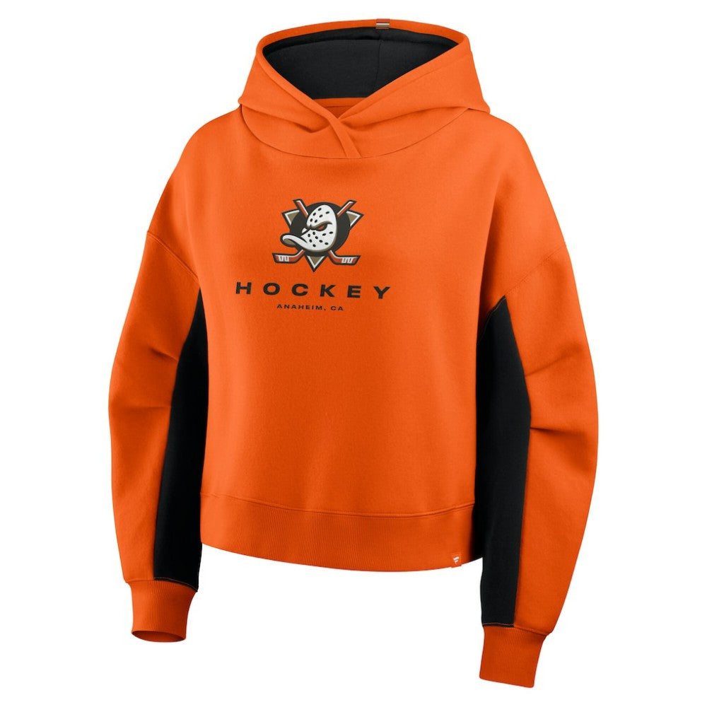 Anaheim Ducks Fanatics Women's Back Check Boxy Hoodie - Orange Hoodies