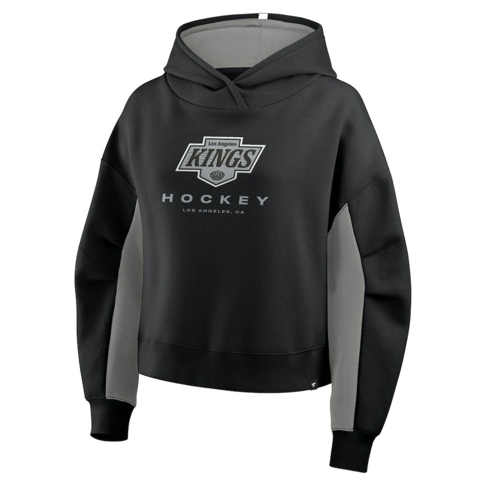 Los Angeles Kings Fanatics Women's Back Check Boxy Hoodie - Black Hoodies