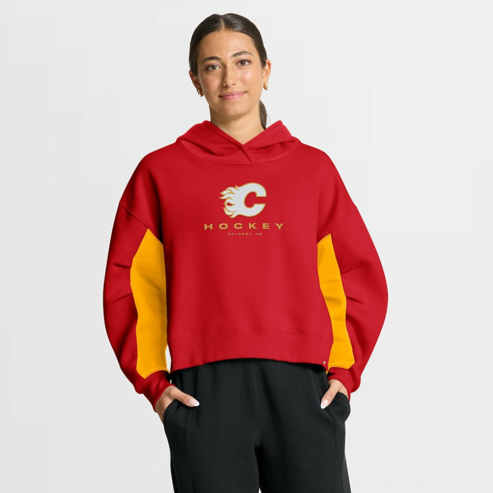 Calgary Flames Fanatics Women's Back Check Boxy Hoodie - Red Hoodies