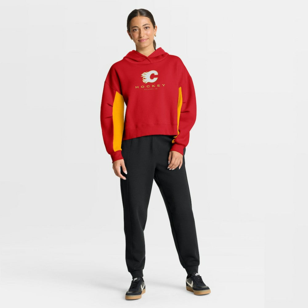 Calgary Flames Fanatics Women's Back Check Boxy Hoodie - Red Hoodies