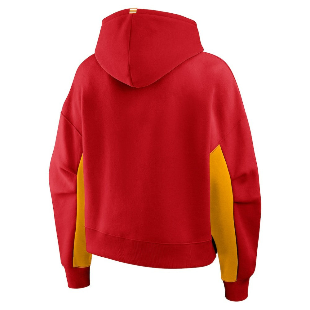 Calgary Flames Fanatics Women's Back Check Boxy Hoodie - Red Hoodies