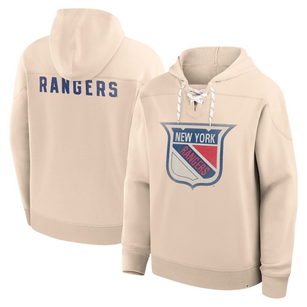New York Rangers Fanatics Vintage Hoodie - Cream Hoodies