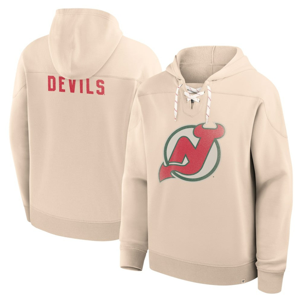 New Jersey Devils Fanatics Vintage Hoodie - Cream Jerseys