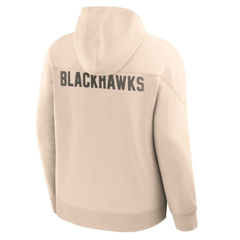 Chicago Blackhawks Fanatics Vintage Hoodie - Cream Hoodies