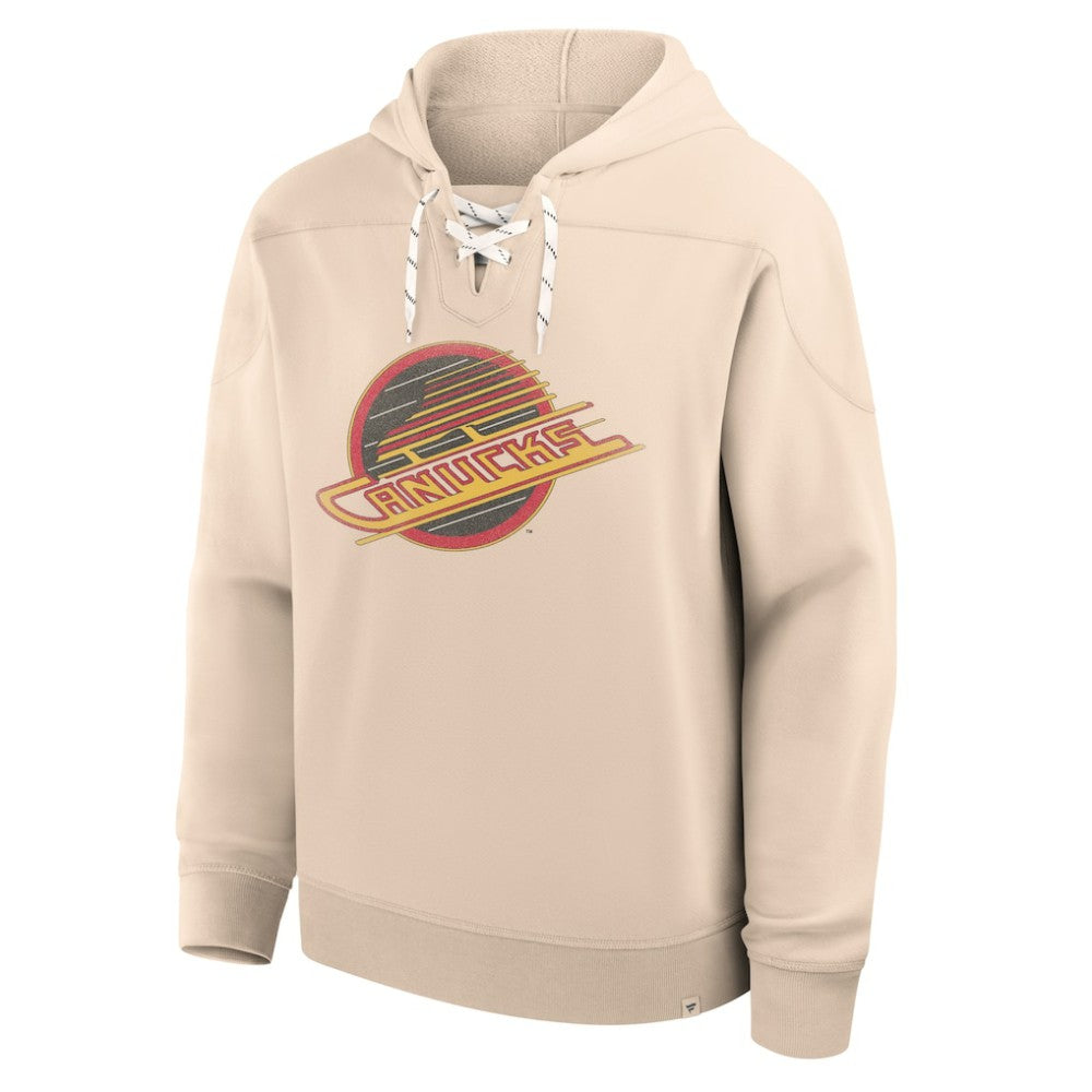 Vancouver Canucks Fanatics Vintage Hoodie - Cream Hoodies