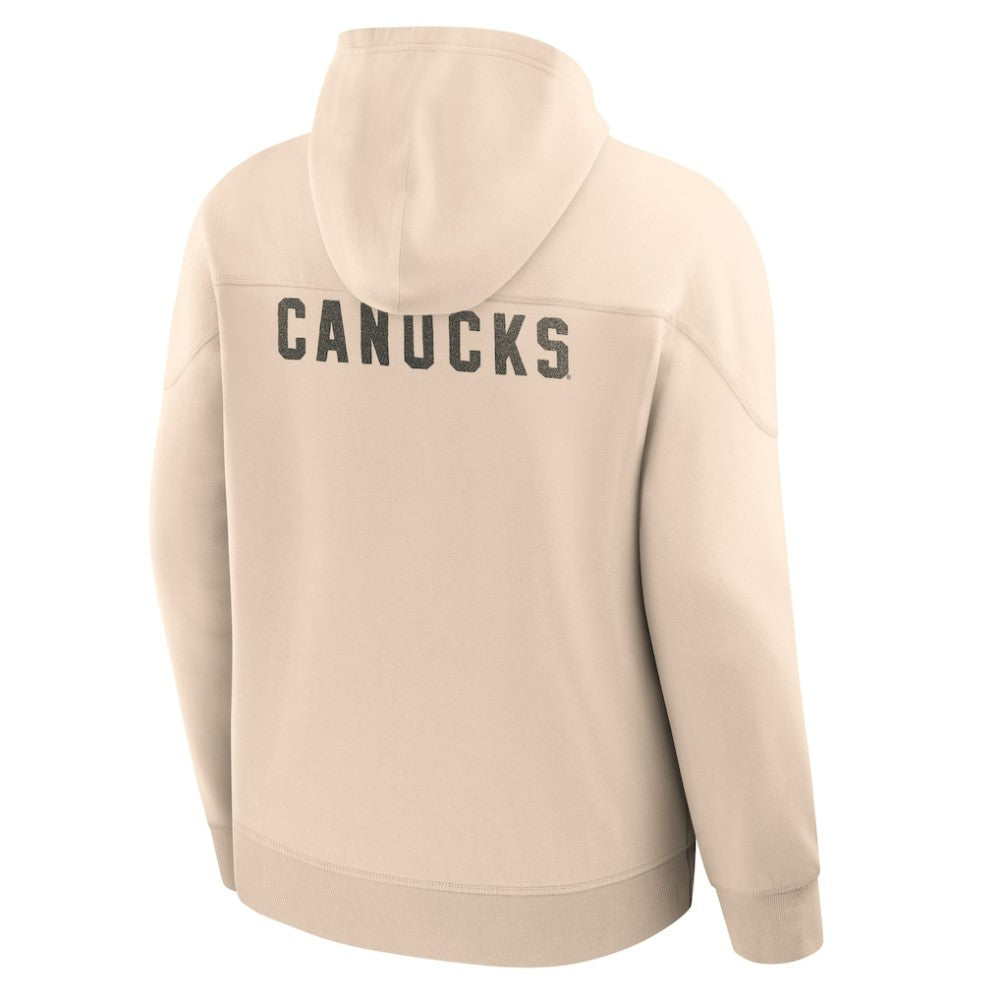 Vancouver Canucks Fanatics Vintage Hoodie - Cream Hoodies