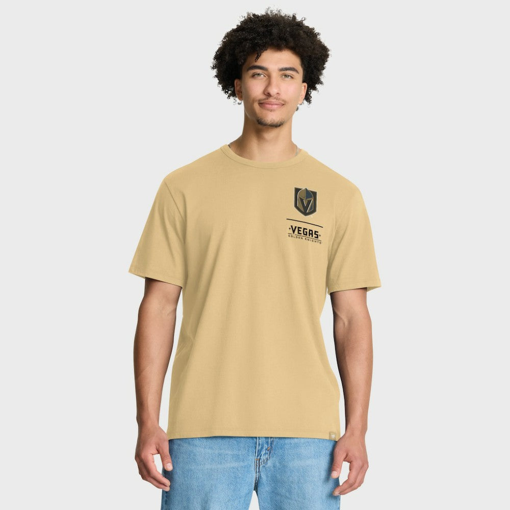 Vegas Golden Knights Fanatics Crash The Net Legacy T-Shirt - Gold T-shirts