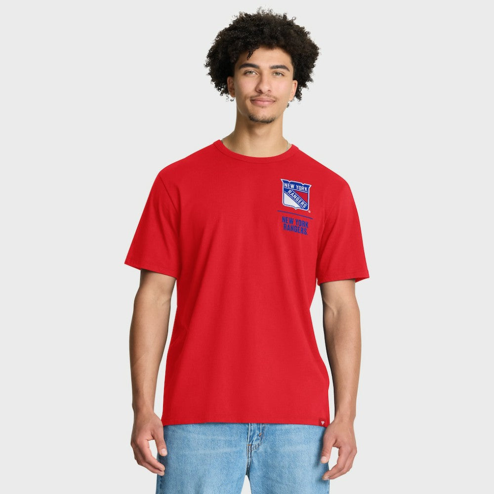 New York Rangers Fanatics Crash The Net Legacy T-Shirt - Red T-shirts