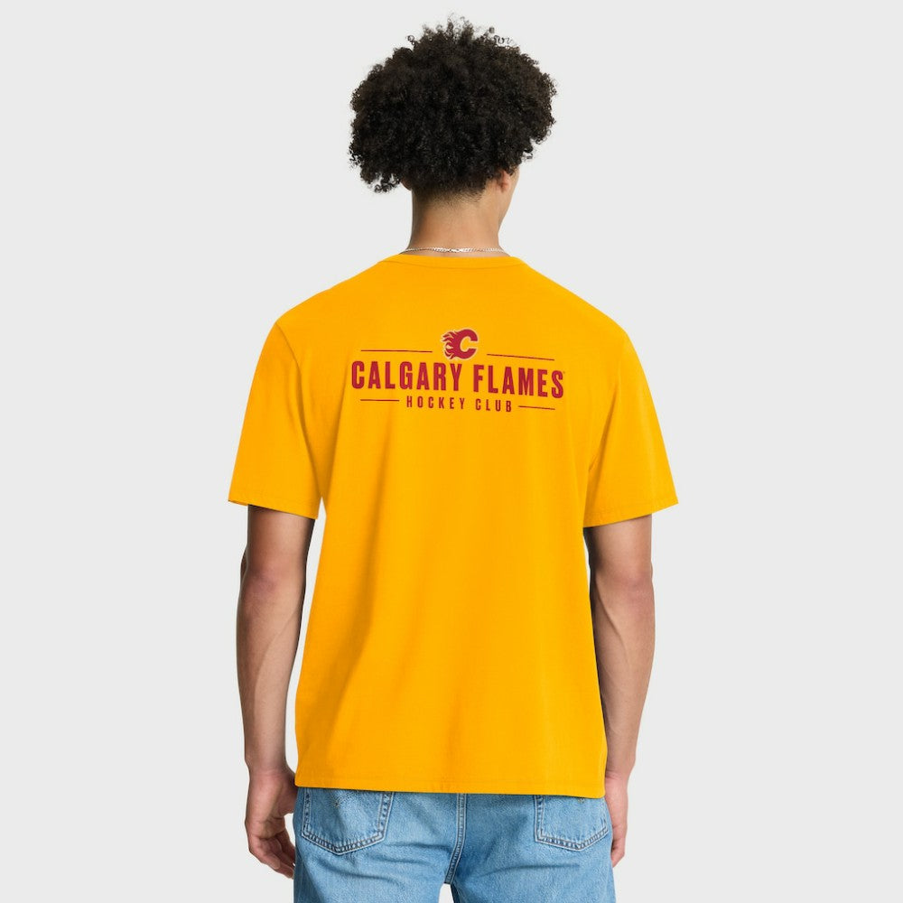 Calgary Flames Fanatics Crash The Net Legacy T-Shirt - Gold T-shirts