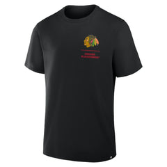 Chicago Blackhawks Fanatics Crash The Net Legacy T-Shirt - Black T-shirts