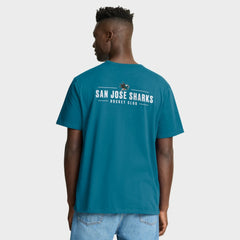 San Jose Sharks Fanatics Crash The Net Legacy T-Shirt - Teal T-shirts