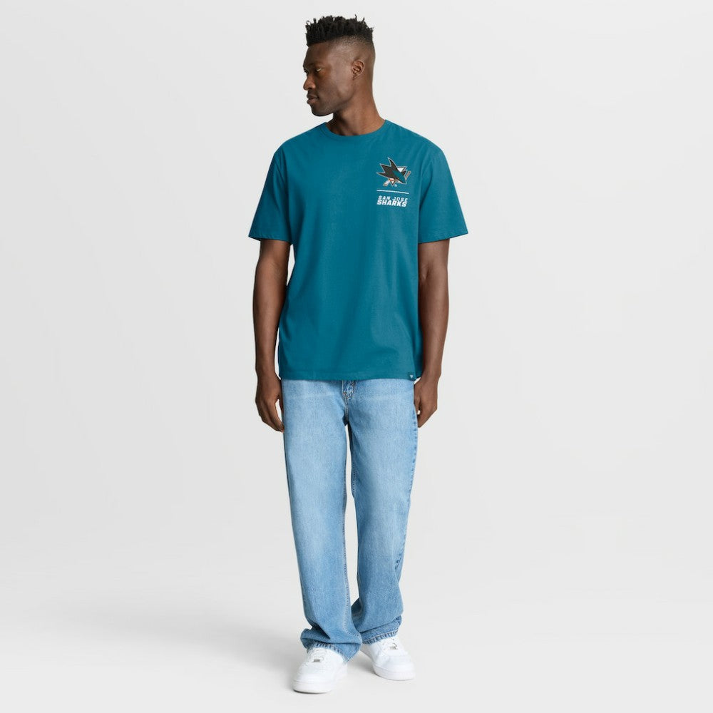 San Jose Sharks Fanatics Crash The Net Legacy T-Shirt - Teal T-shirts