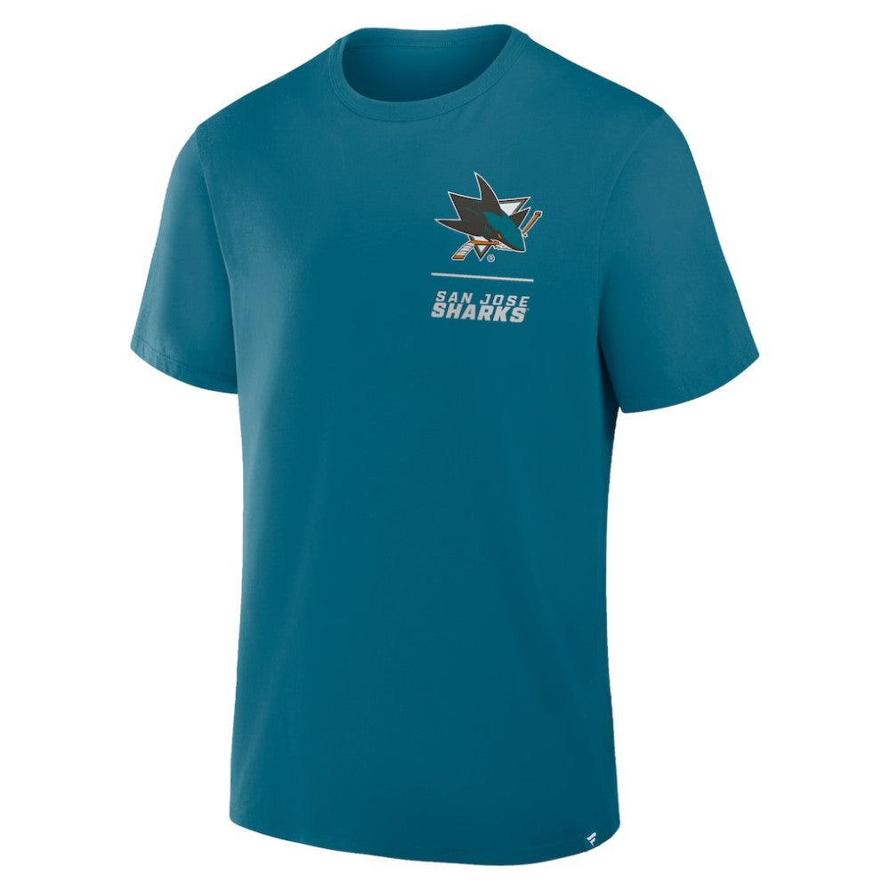 San Jose Sharks Fanatics Crash The Net Legacy T-Shirt - Teal T-shirts