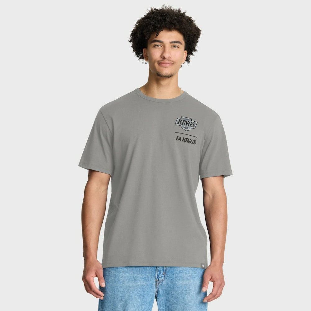 Los Angeles Kings Fanatics Crash The Net Legacy T-Shirt - Gray T-shirts