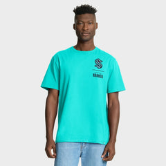 Seattle Kraken Fanatics Crash The Net Legacy T-Shirt - Light Blue T-shirts