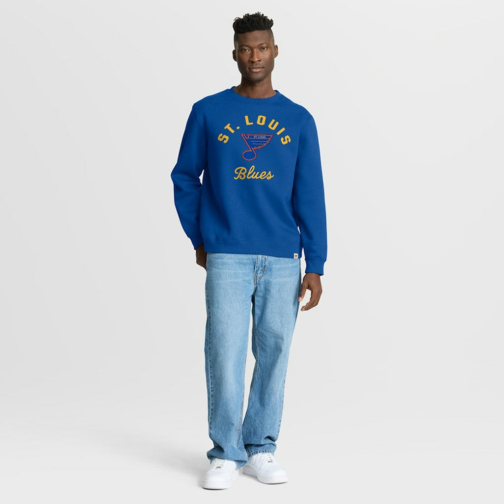 St. Louis Blues Fanatics Vintage Stickler Sweatshirt - Blue Sweatshirts
