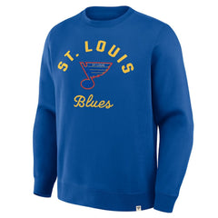 St. Louis Blues Fanatics Vintage Stickler Sweatshirt - Blue Sweatshirts
