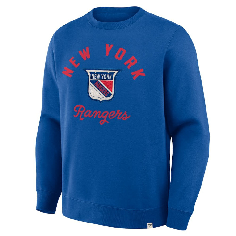 New York Rangers Fanatics Vintage Stickler Sweatshirt - Blue Sweatshirts