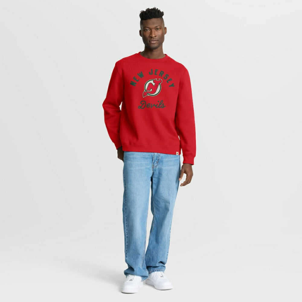 New Jersey Devils Fanatics Vintage Stickler Sweatshirt - Red Sweatshirts