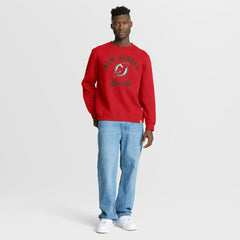 New Jersey Devils Fanatics Vintage Stickler Sweatshirt - Red Sweatshirts