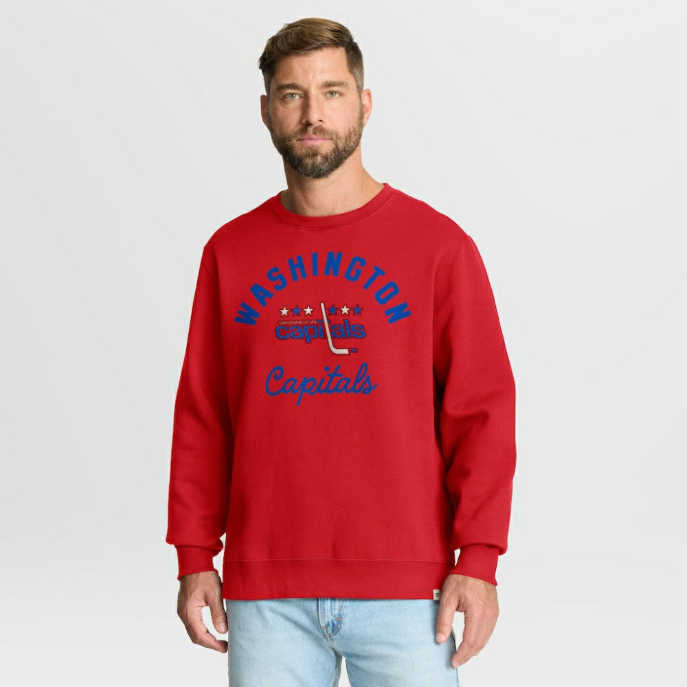 Washington Capitals Fanatics Vintage Stickler Sweatshirt - Red Sweatshirts