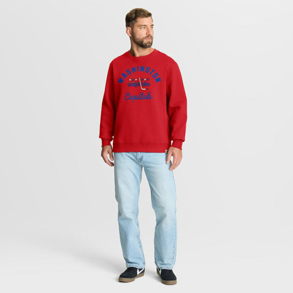 Washington Capitals Fanatics Vintage Stickler Sweatshirt - Red Sweatshirts