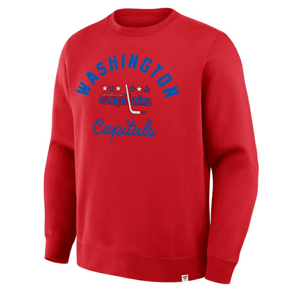 Washington Capitals Fanatics Vintage Stickler Sweatshirt - Red Sweatshirts