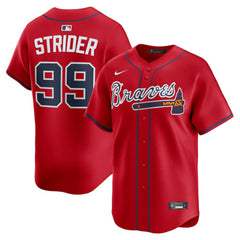 Spencer Strider Atlanta Braves Alternate Limited Player Jersey Red