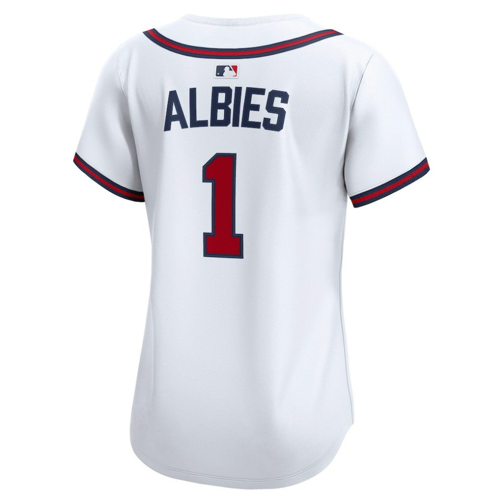 Ozzie Albies Atlanta Braves Women's Home Limited Player Jersey White