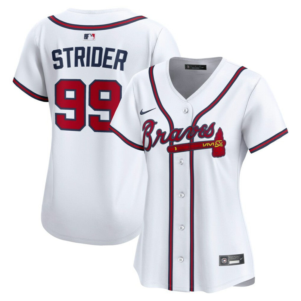 Spencer Strider Atlanta Braves Women's Home Limited Player Jersey White