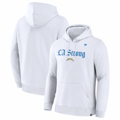 Los Angeles Chargers Unisex LA Strong Premium Fleece Pullover Hoodie - White online