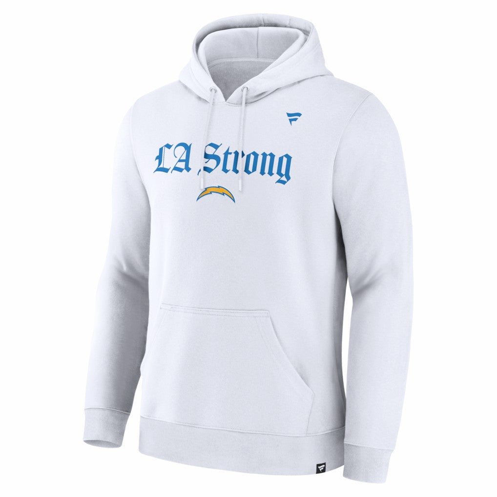 Los Angeles Chargers Unisex LA Strong Premium Fleece Pullover Hoodie - White online