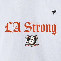 Anaheim Ducks Fanatics Unisex LA Strong Premium Fleece Pullover Hoodie - White Hoodies