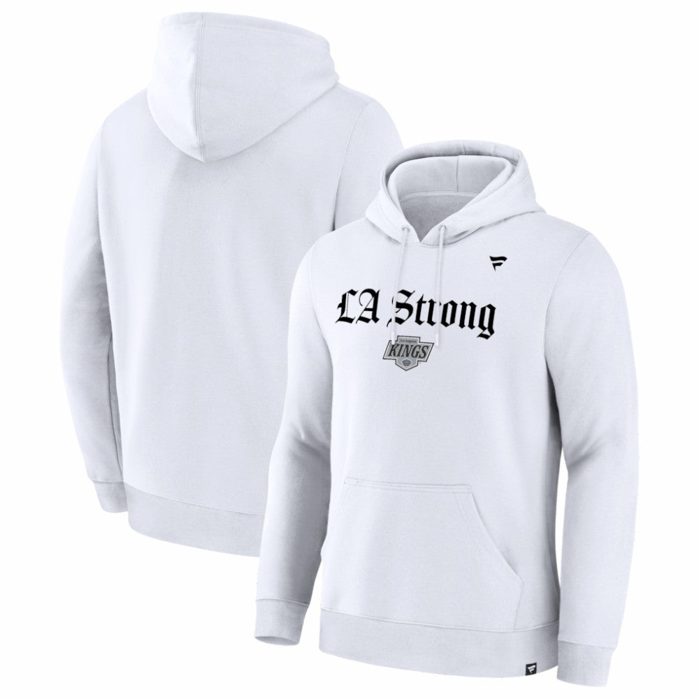 Los Angeles Kings Fanatics Unisex LA Strong Premium Fleece Pullover Hoodie - White Hoodies