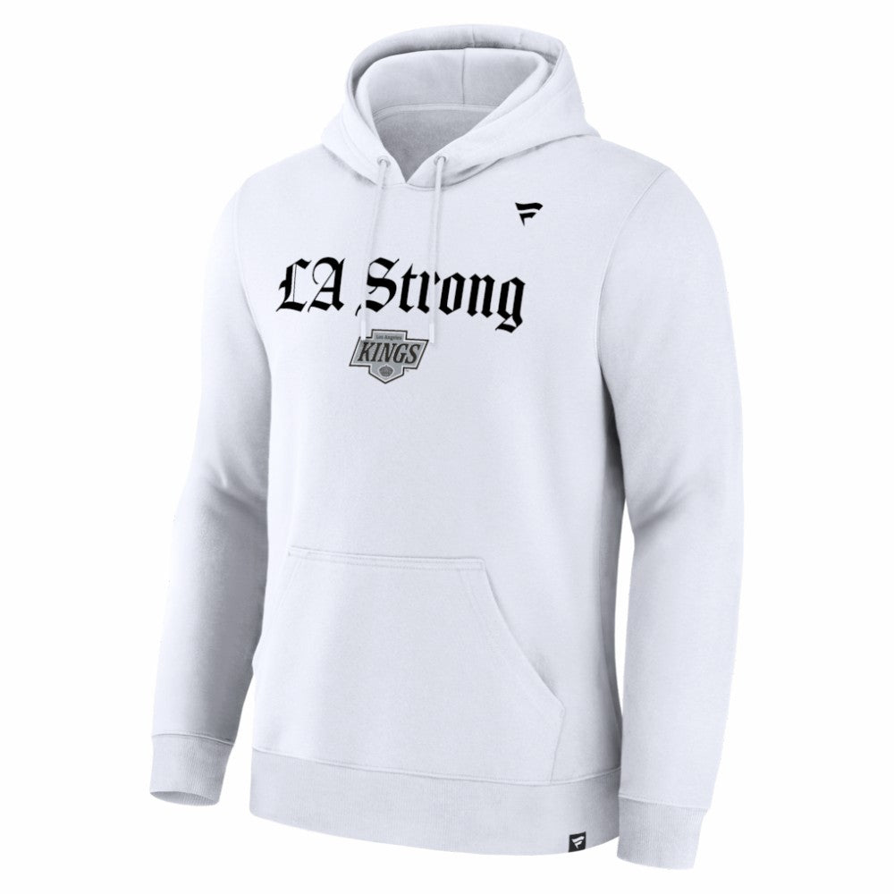 Los Angeles Kings Fanatics Unisex LA Strong Premium Fleece Pullover Hoodie - White Hoodies