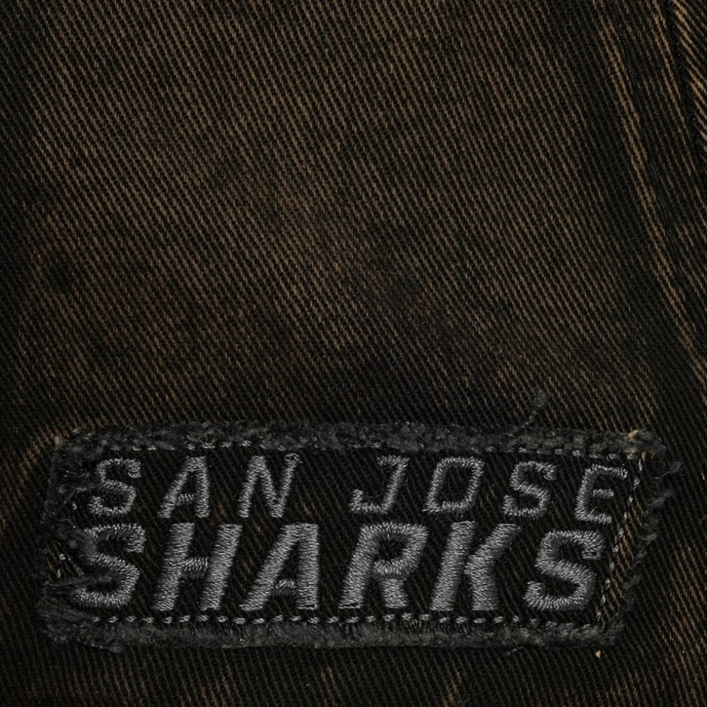 San Jose Sharks Mitchell & Ness Downtown Snow Wash Pro-Crown Adjustable Hat - Black Hats