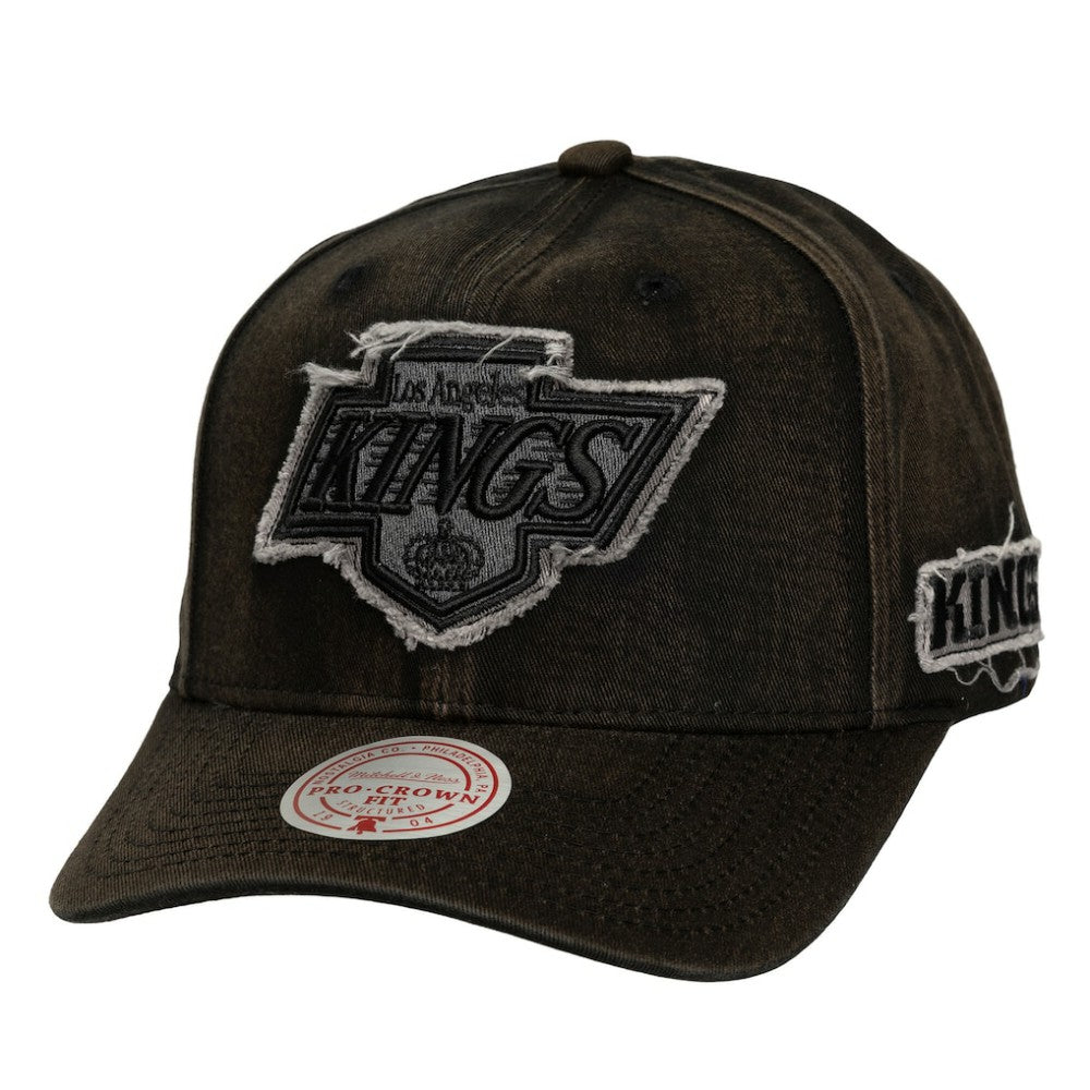 Los Angeles Kings Mitchell & Ness Downtown Snow Wash Pro-Crown Adjustable Hat - Black Hats