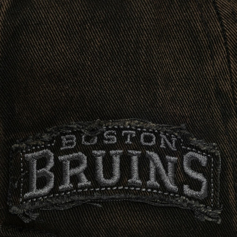 Boston Bruins Mitchell & Ness Downtown Snow Wash Pro-Crown Adjustable Hat - Black Hats
