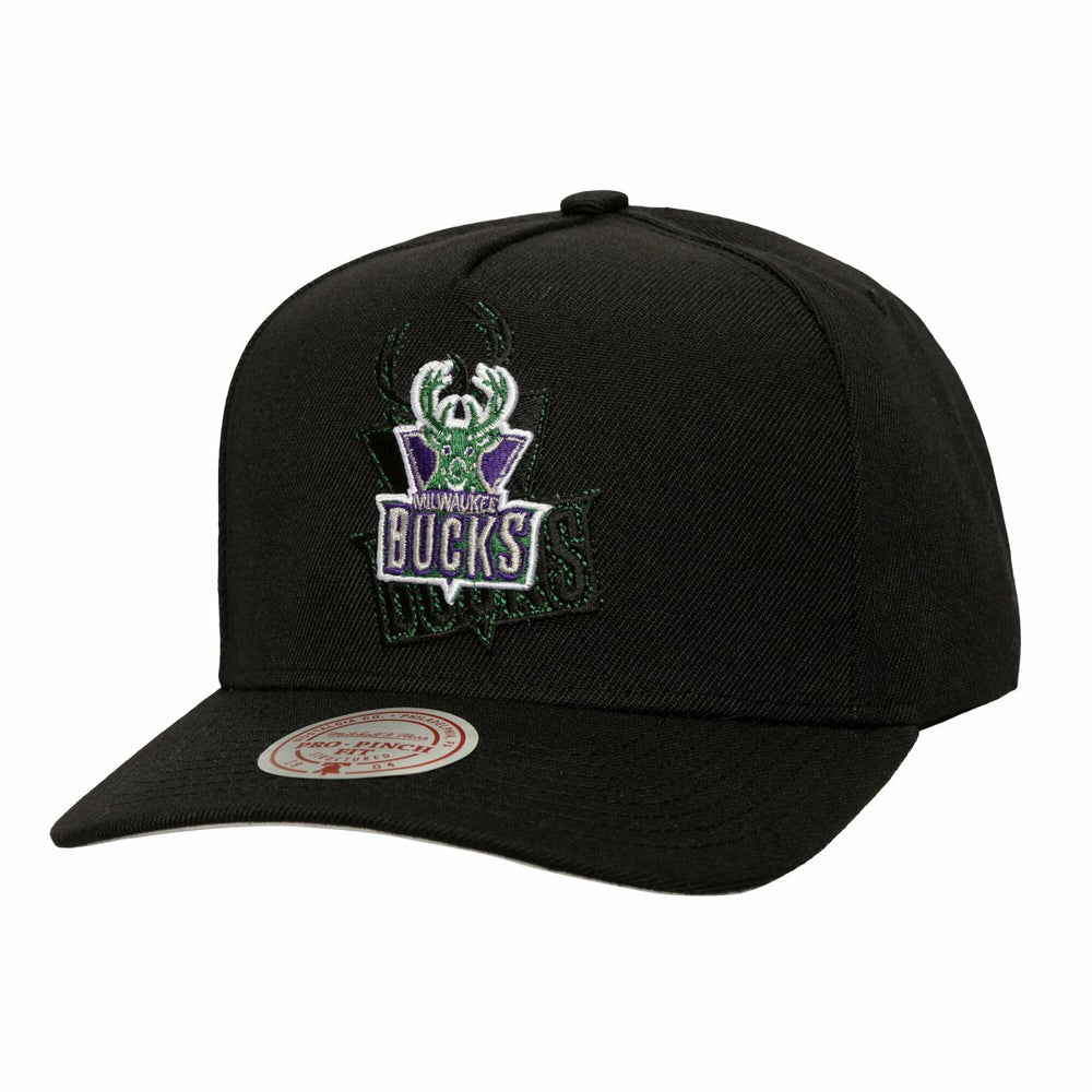 Milwaukee Bucks Tilted Pro Pinch Adjustable Hat - Black on sale