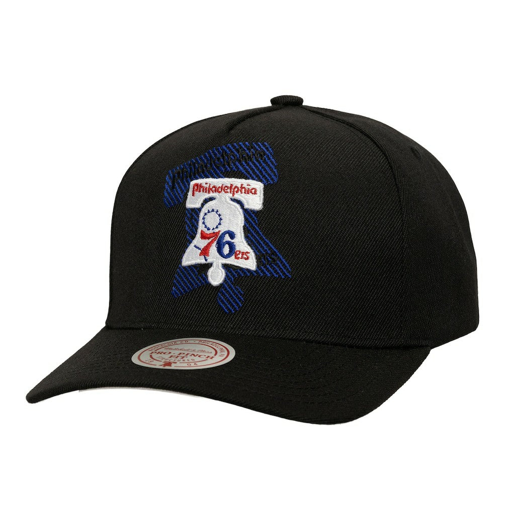 Philadelphia 76ers Tilted Pro Pinch Adjustable Hat - Black shop