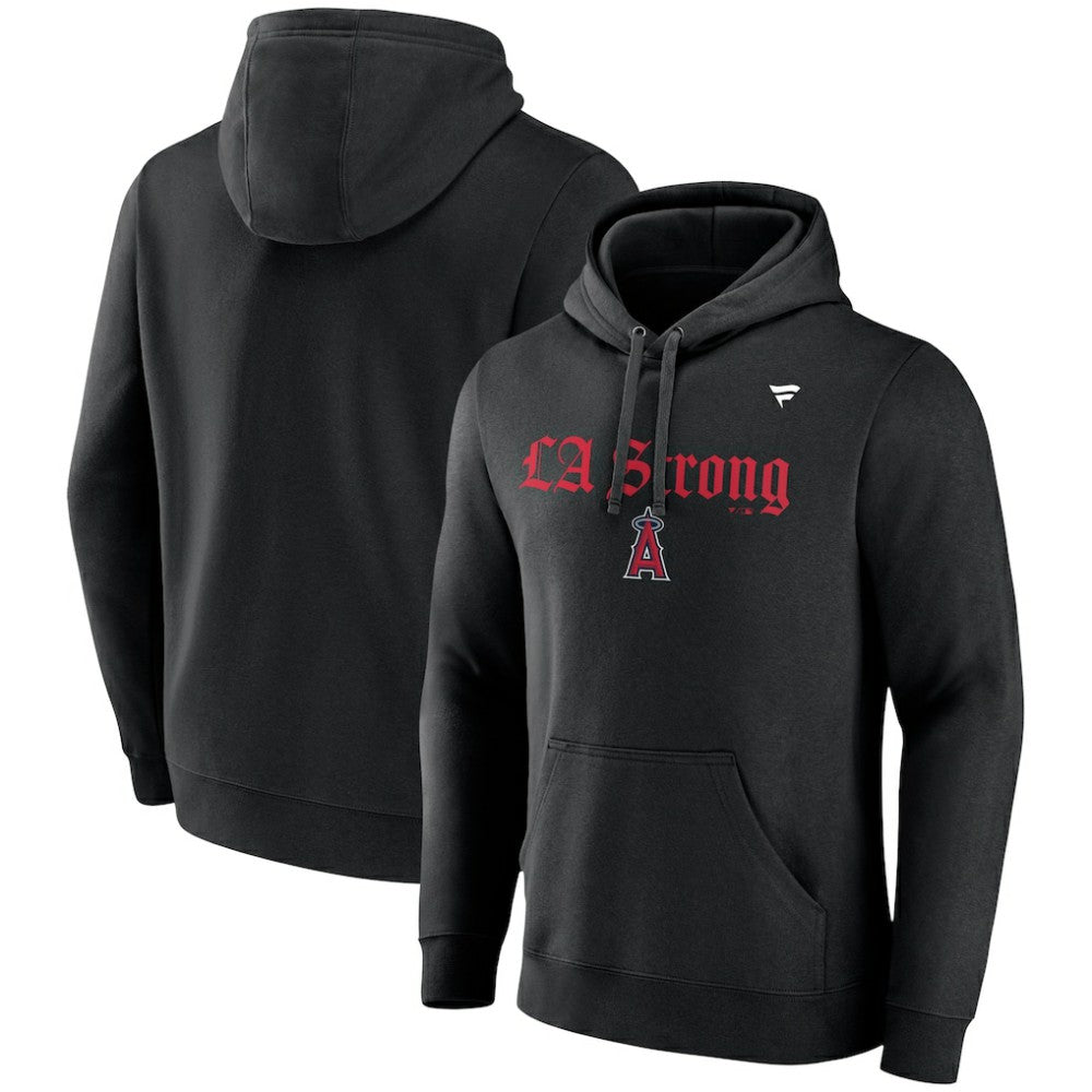 Los Angeles Angels Unisex LA Strong Fleece Pullover Hoodie Black