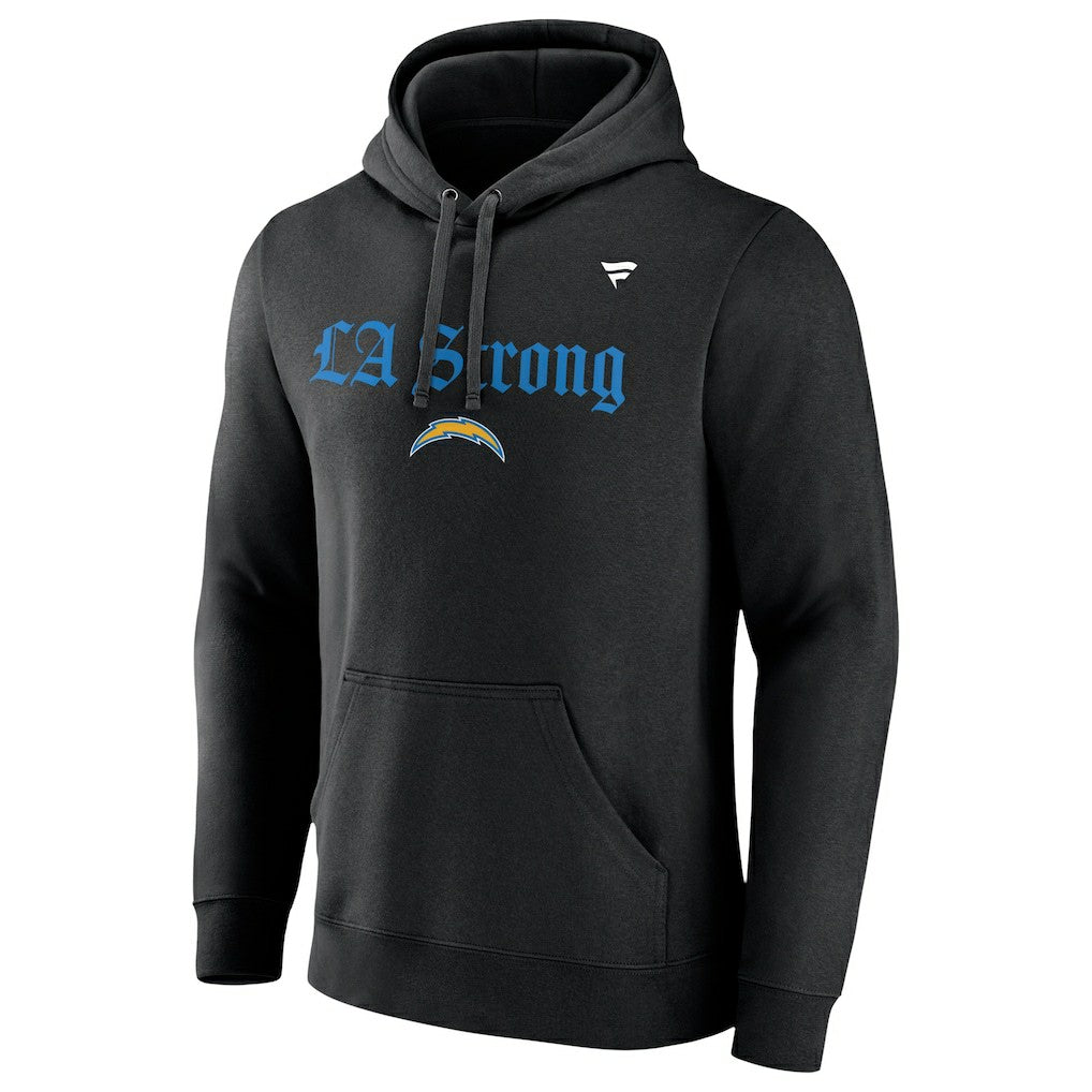 Los Angeles Chargers Unisex LA Strong Fleece Pullover Hoodie - Black cheap